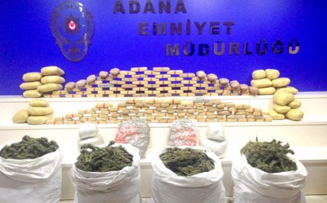 Adana'da 64 kilo eroin