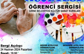 Girne Belediyesi Sanat Atölyesi öğrencilerinin sergisi pazartesi açılıyor