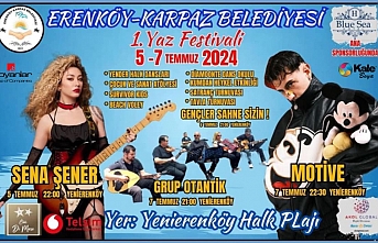 Yenierenköy Halk Plajı’nda 1. Yaz Festivali düzenlenecek