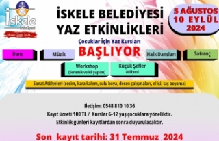 İskele Belediyesi çocuklara yönelik yaz etkinliği...